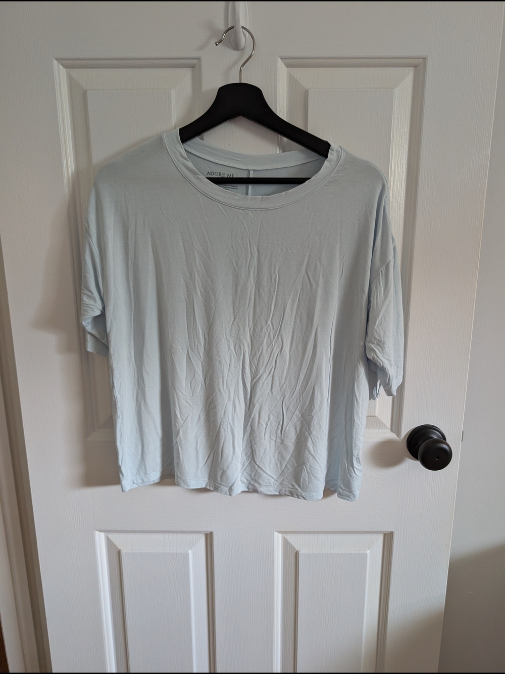 Adore Me Women's Light Blue Relaxed Crew Neck Tee Size Medium